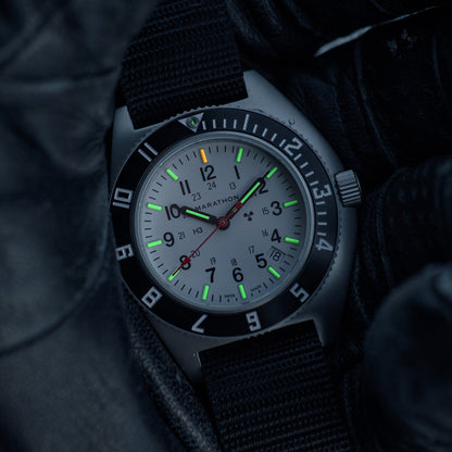 41mm Arctic Steel Navigator w/ Date (SSNAV-D) on Nylon DEFSTAN