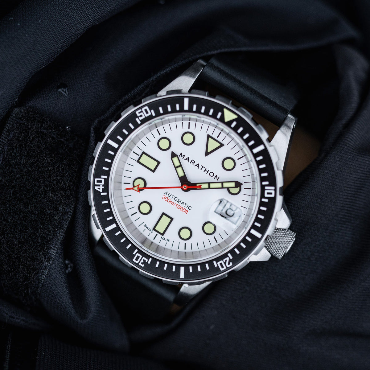 41mm Arctic Original SAR w/ Date on 3-Piece Rubber Strap Kit (OSAR-D)