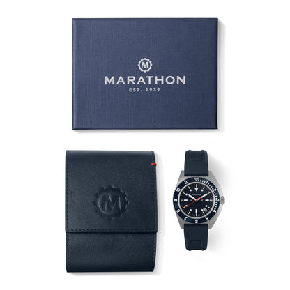 41mm Blue Steel Navigator w/Date (SSNAV-D) on Blue 3-Piece Rubber Strap Kit