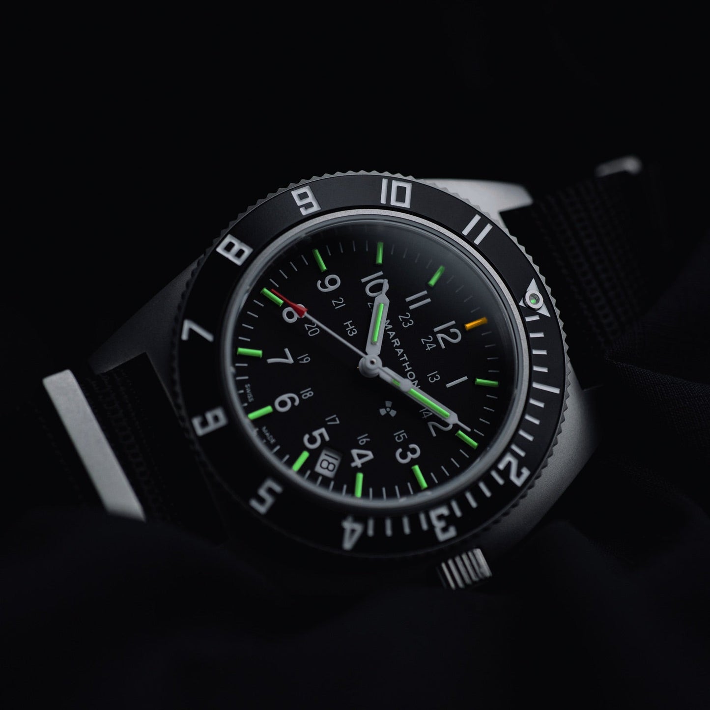 41mm Steel Navigator w/ Date (SSNAV-D) on Nylon DEFSTAN