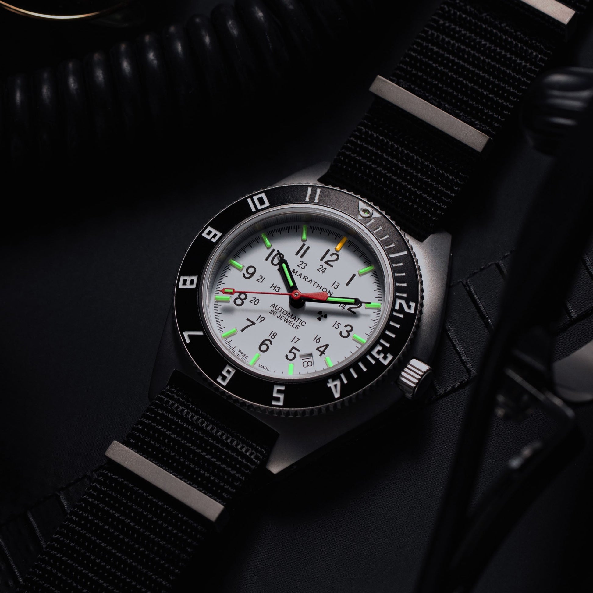 41mm Arctic Steel Navigator w/ Date Automatic (Arctic SSNAV-D Auto) on Nylon DEFSTAN