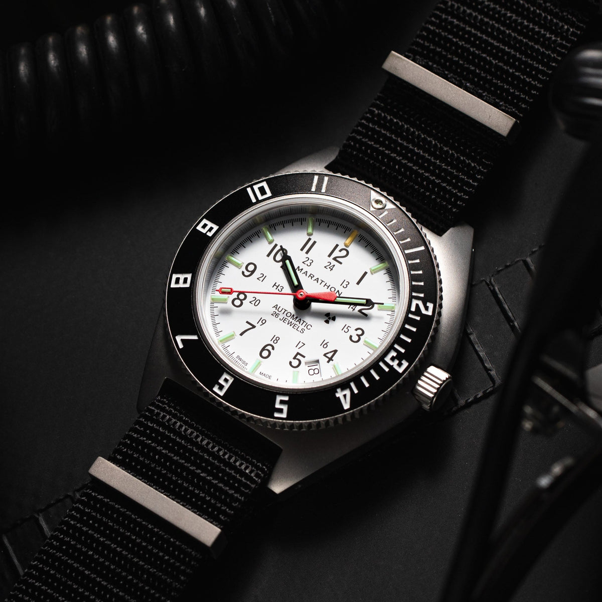 41mm Arctic Steel Navigator w/ Date Automatic (Arctic SSNAV-D Auto) on Nylon DEFSTAN
