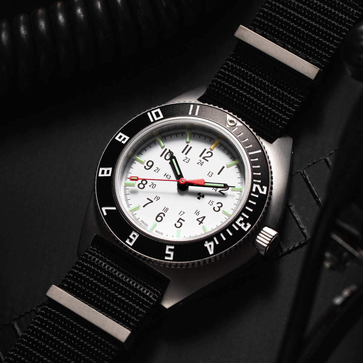 41mm Arctic Steel Navigator Automatic (Arctic SSNAV Auto) on Nylon DEFSTAN