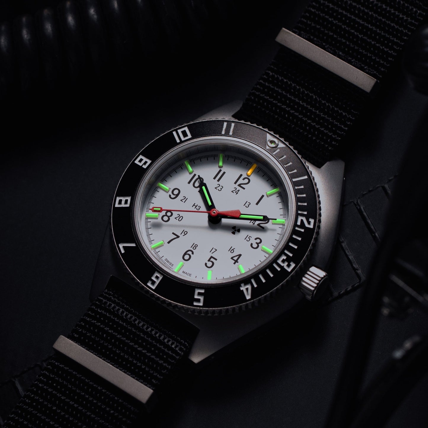 41mm Arctic Steel Navigator Automatic (Arctic SSNAV Auto) on Nylon DEFSTAN