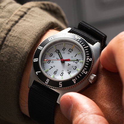 41mm Arctic Steel Navigator Automatic (Arctic SSNAV Auto) on Ballistic Nylon