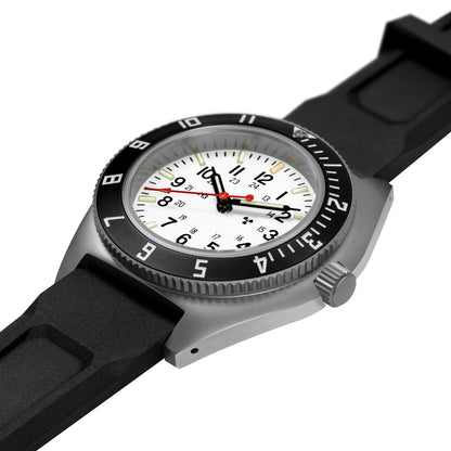 41mm Arctic Steel Navigator (SSNAV) on Black 3-Piece Rubber Strap Kit