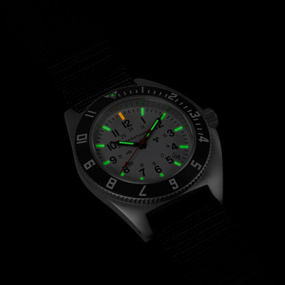 41mm Arctic Steel Navigator w/ Date (SSNAV-D) on Ballistic Nylon