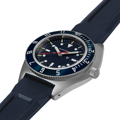 41mm Blue Steel Navigator w/Date (SSNAV-D) on Blue 3-Piece Rubber Strap Kit