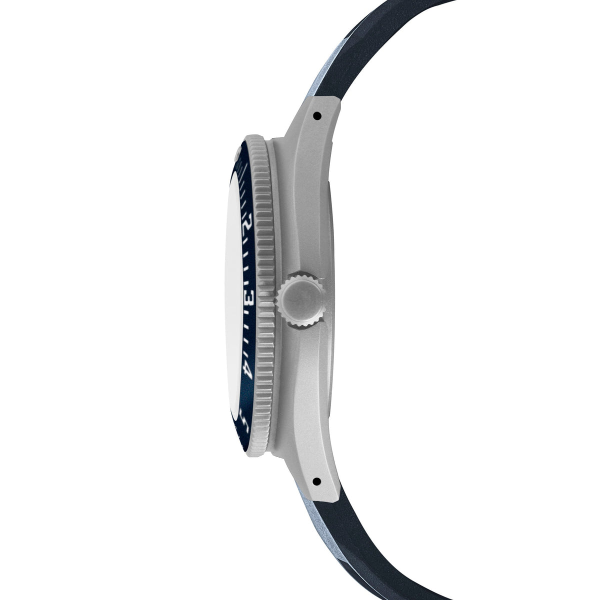 41mm Blue Steel Navigator w/Date (SSNAV-D) on Blue 3-Piece Rubber Strap Kit