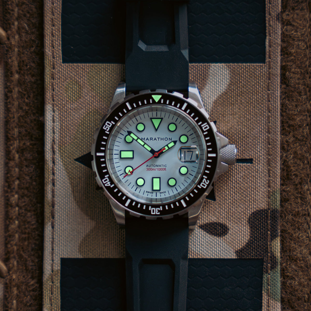36mm Arctic Original SAR w/ Date on 3-Piece Rubber Strap Kit (OSAR-D)