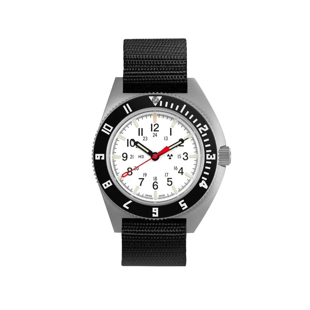 41mm Arctic Steel Navigator Automatic (Arctic SSNAV Auto) on Ballistic Nylon
