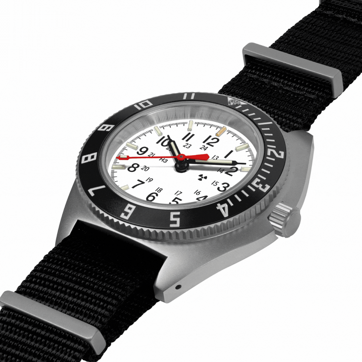 41mm Arctic Steel Navigator Automatic (Arctic SSNAV Auto) on Nylon DEFSTAN