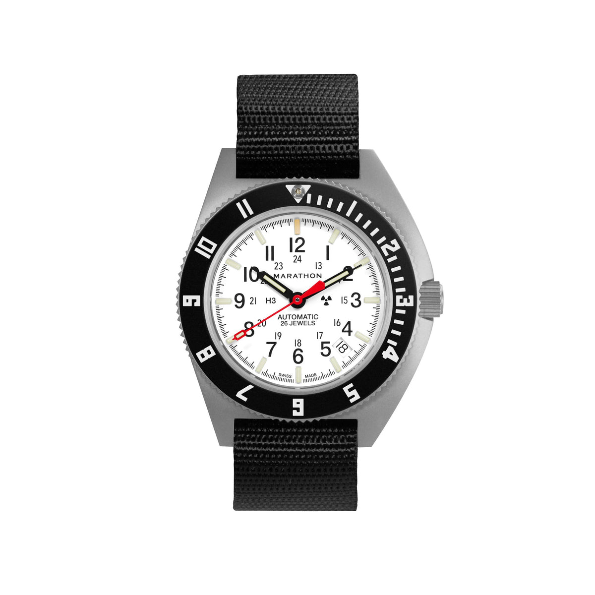 41mm Arctic Steel Navigator w/ Date Automatic (Arctic SSNAV-D Auto) on Ballistic Nylon