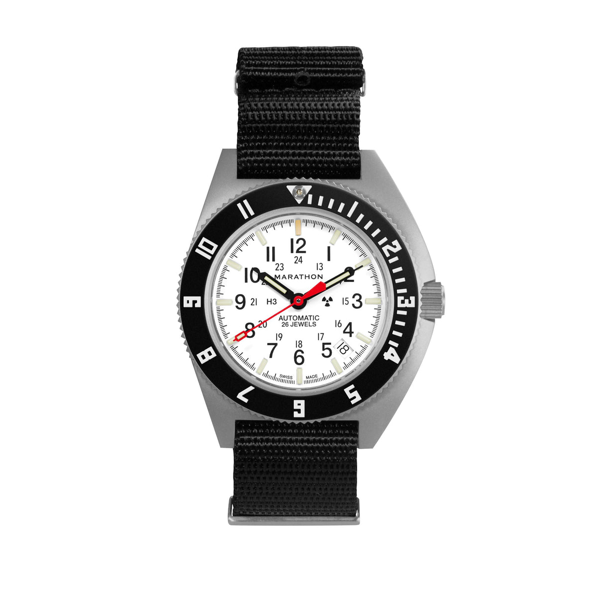 41mm Arctic Steel Navigator w/ Date Automatic (Arctic SSNAV-D Auto) on Nylon DEFSTAN
