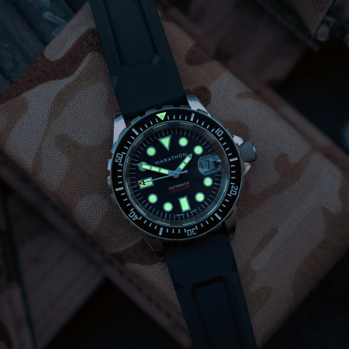 36mm Original SAR w/ Date on 3-Piece Rubber Strap Kit (OSAR-D)